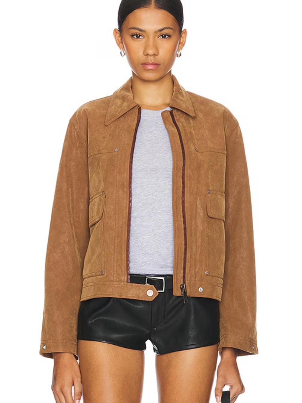 Free People We the Free Blair Suede Jacket - Tan Small